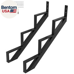 Steel Stair Riser-2 Pack, 3 Step Stringers for Deck, Sturdy Steel Stringer for O