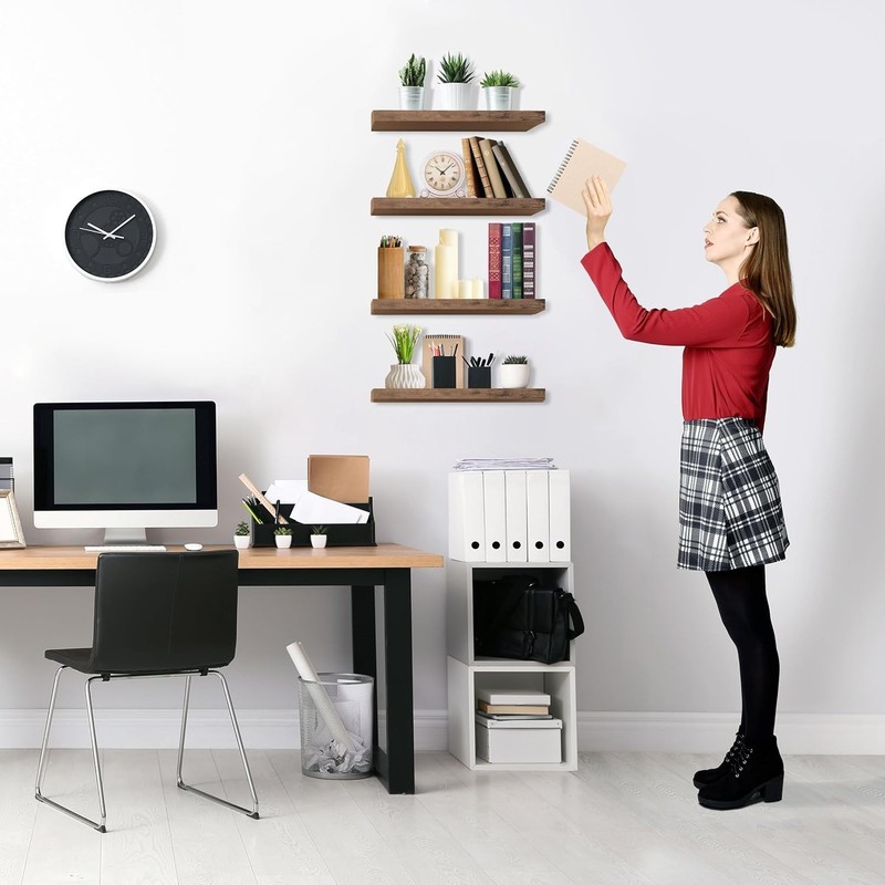 Sorbus Wall Mounted Floating Shelves for Wall Décor and Storage - 4-Pack gallery