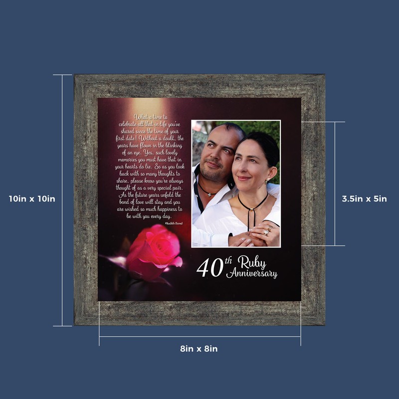 40th Anniversary Gifts for Parents, Ruby 40th Anniversary Decorations for Party gallery