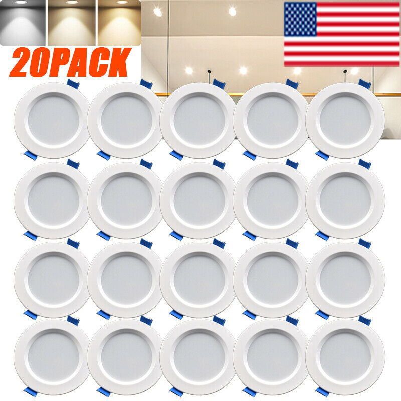 10/20PC 7W 3Color Dimmable LED Downlight Recessed Ceiling Panel Light 85-265V gallery
