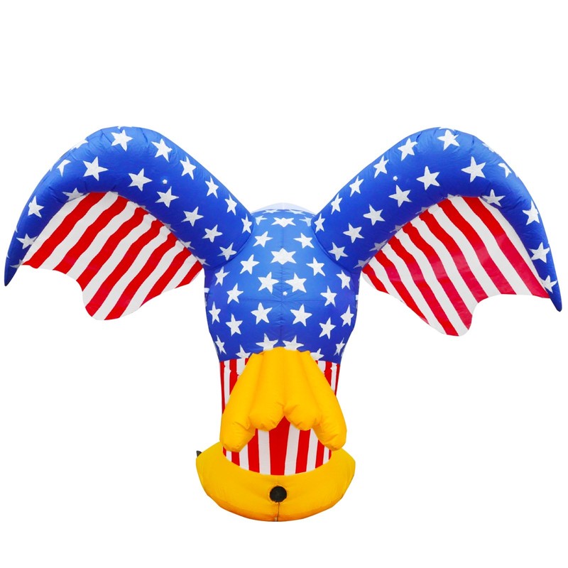 7ft Wide Inflatable Patriotic Independence Day 4th July Flag Eagle 21027 gallery