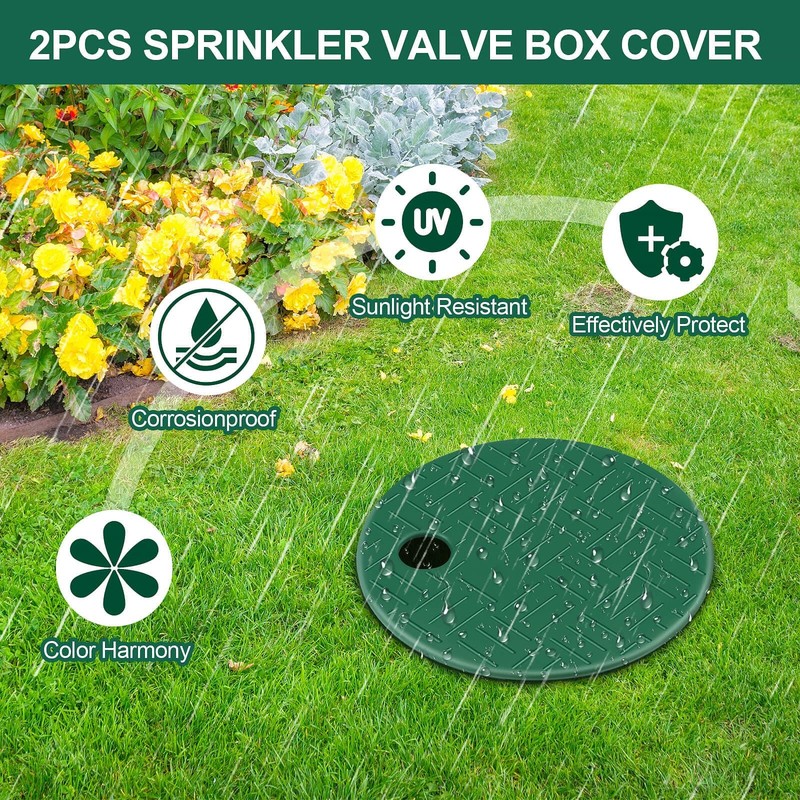 2PCS Sprinkler Valve Box Cover, Plastic Valve Round Box Lid, ID 5.5" OD 6" Ou... gallery
