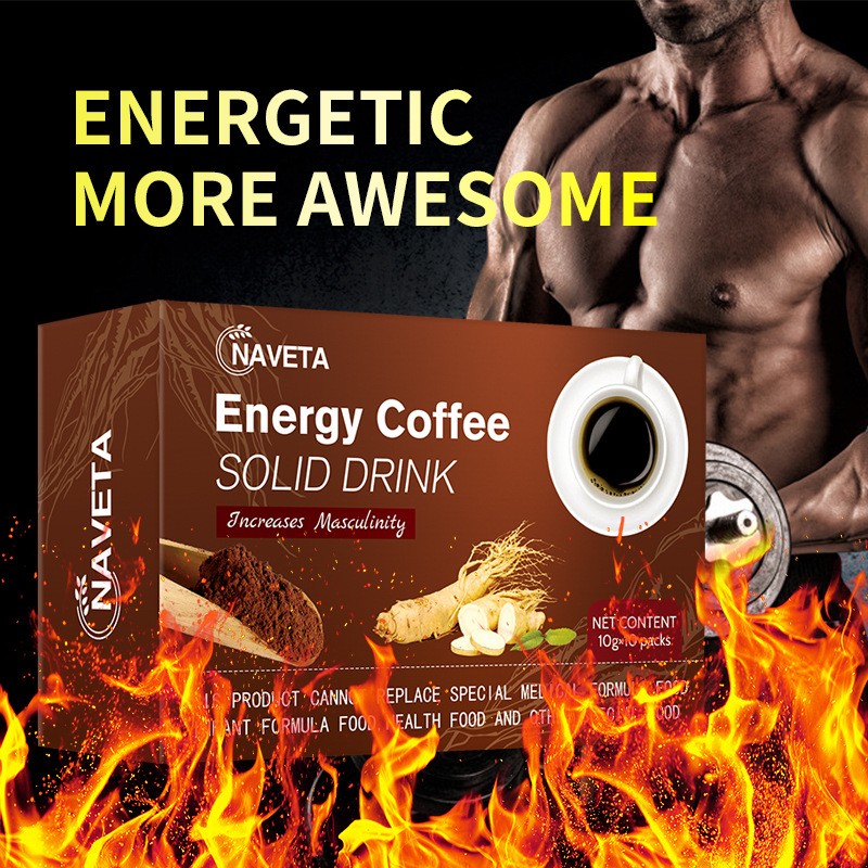 Men's Energy Coffee Instant Coffee Maca Ginseng Boost Focus Stamina 10 Sachets gallery