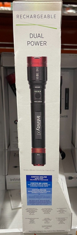 Infinity X1 5000L Flashlight Dual Power Focusing Rechargeable 3 Mode Torch Light gallery