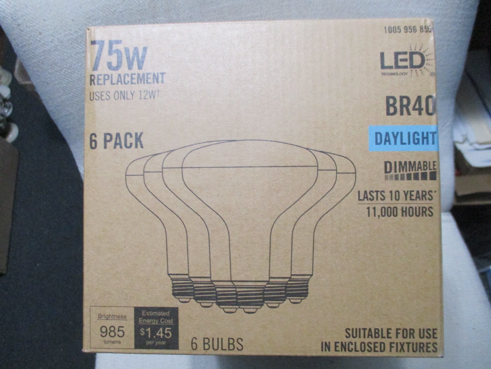 6 Pack BR40 Daylight Dimmable 75W LED Bulbs (1005956855) 985 Lumens New gallery