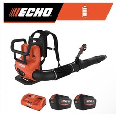 BRAND NEW IN BOX 56V Cordless Backpack Blower 2 Batteries & Dual Charger
