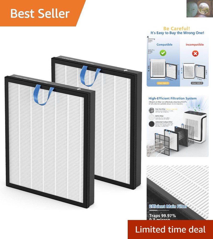 Highly Efficient 2 Pack Replacement Filter for LEVOIT Vital 200S Air Purifier