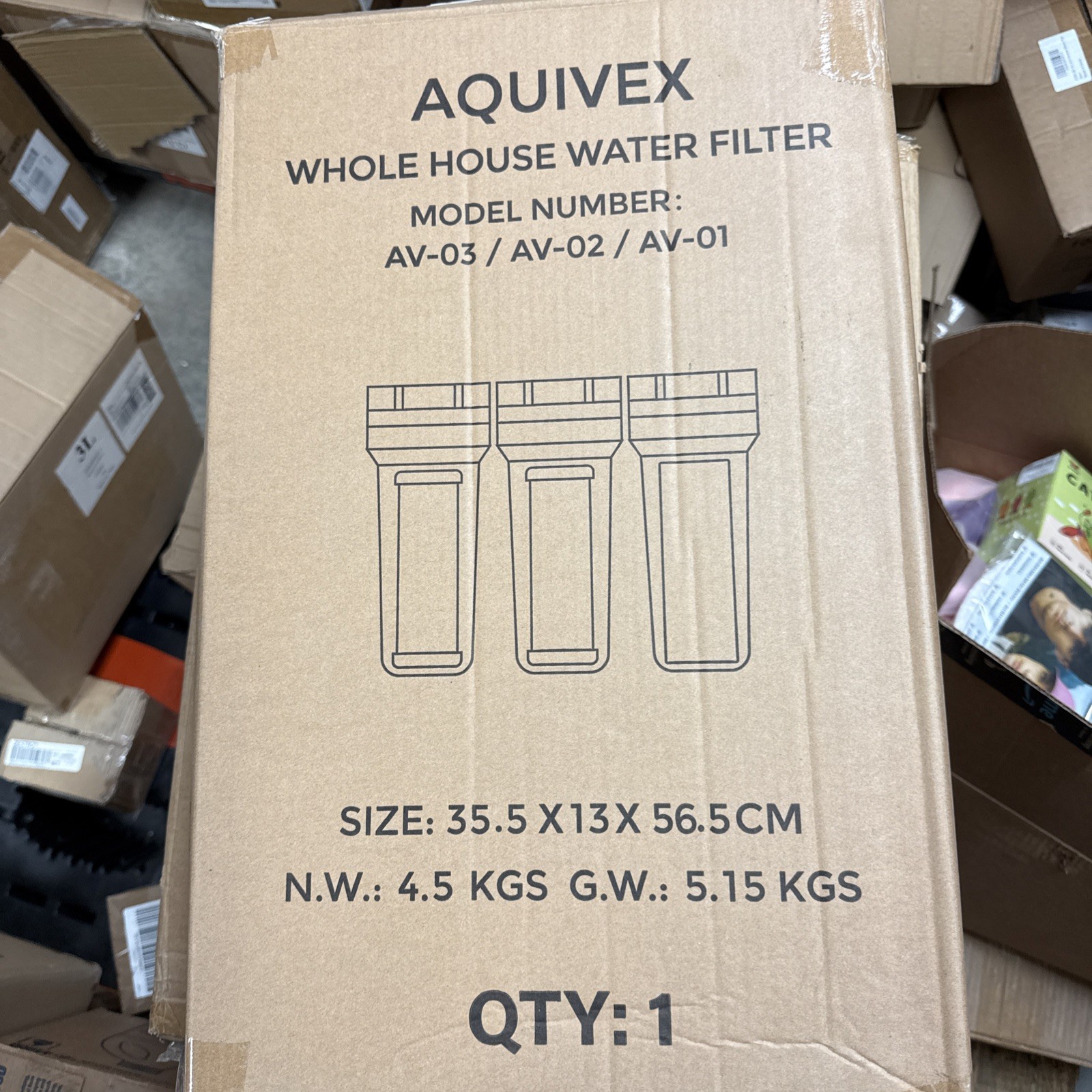 AQUIVEX WHOLE HOUSE WATER FILTER SET - Model Av – 03/AV – 02/Av – 01 NIB gallery