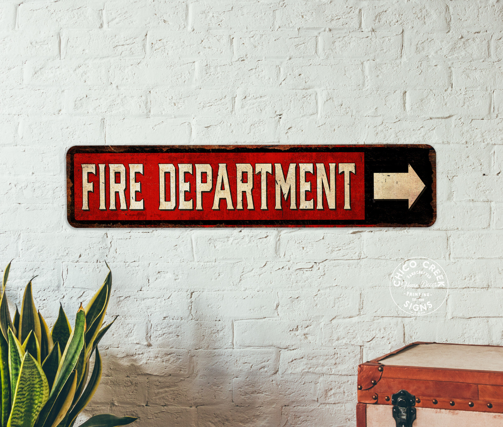 Fire Department Sign Fire Station Decor Firemen Firefighter Gift 104182001054 gallery
