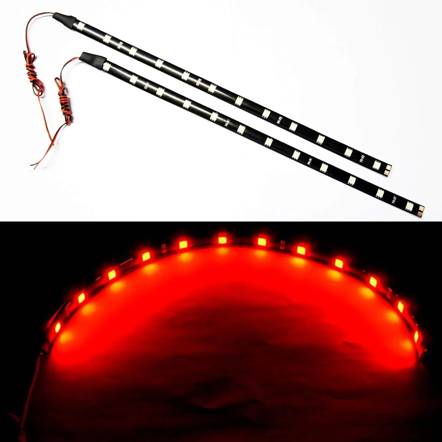 SOCAL-LED LIGHTING 30cm 12" Red Flexible LED Strips High Power Bright 5050 12 SM gallery