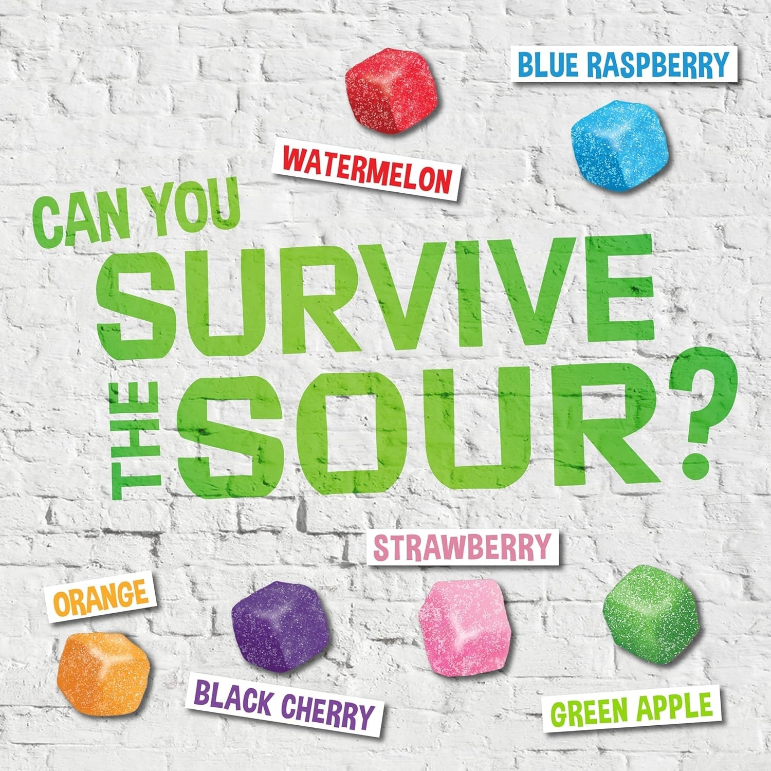 Warheads Sour Cubes, Sour & Sweet, Fruity & Chewy 6 Flavors Mix Candy (5 Pounds) gallery