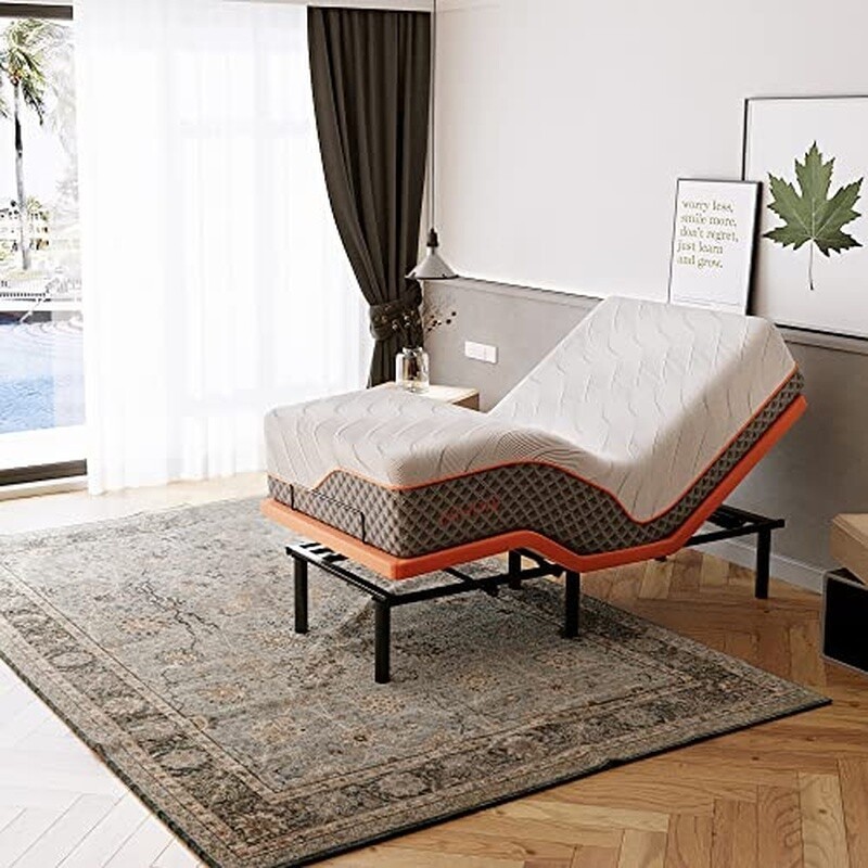 Adjustable Bed Frame Twin XL Electric Base W/ Massage USB Ports Remote Light Hot gallery