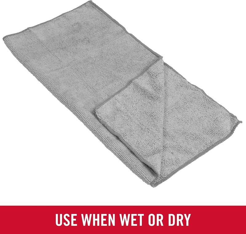 All Purpose Microfiber Cleaning Cloth Towels, 50 Pack, 12"x12", Non-Scratch, gallery