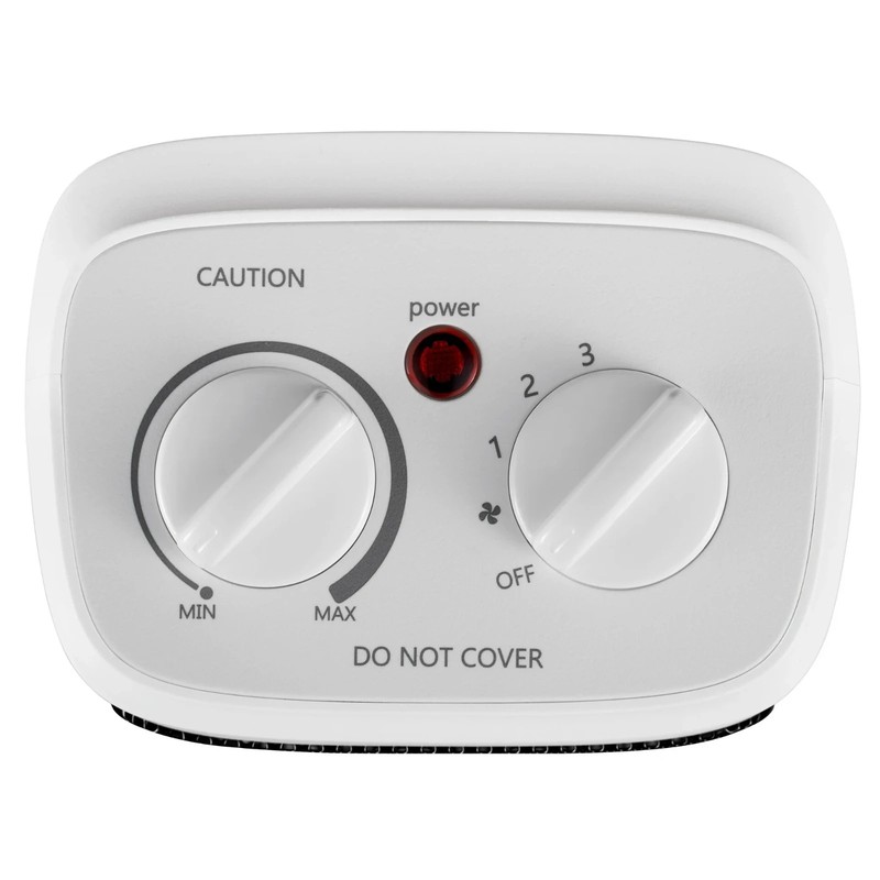 Mainstays 1500W Ceramic Fan-Forced Electric Space Heater White Open Box (4 PACK) gallery