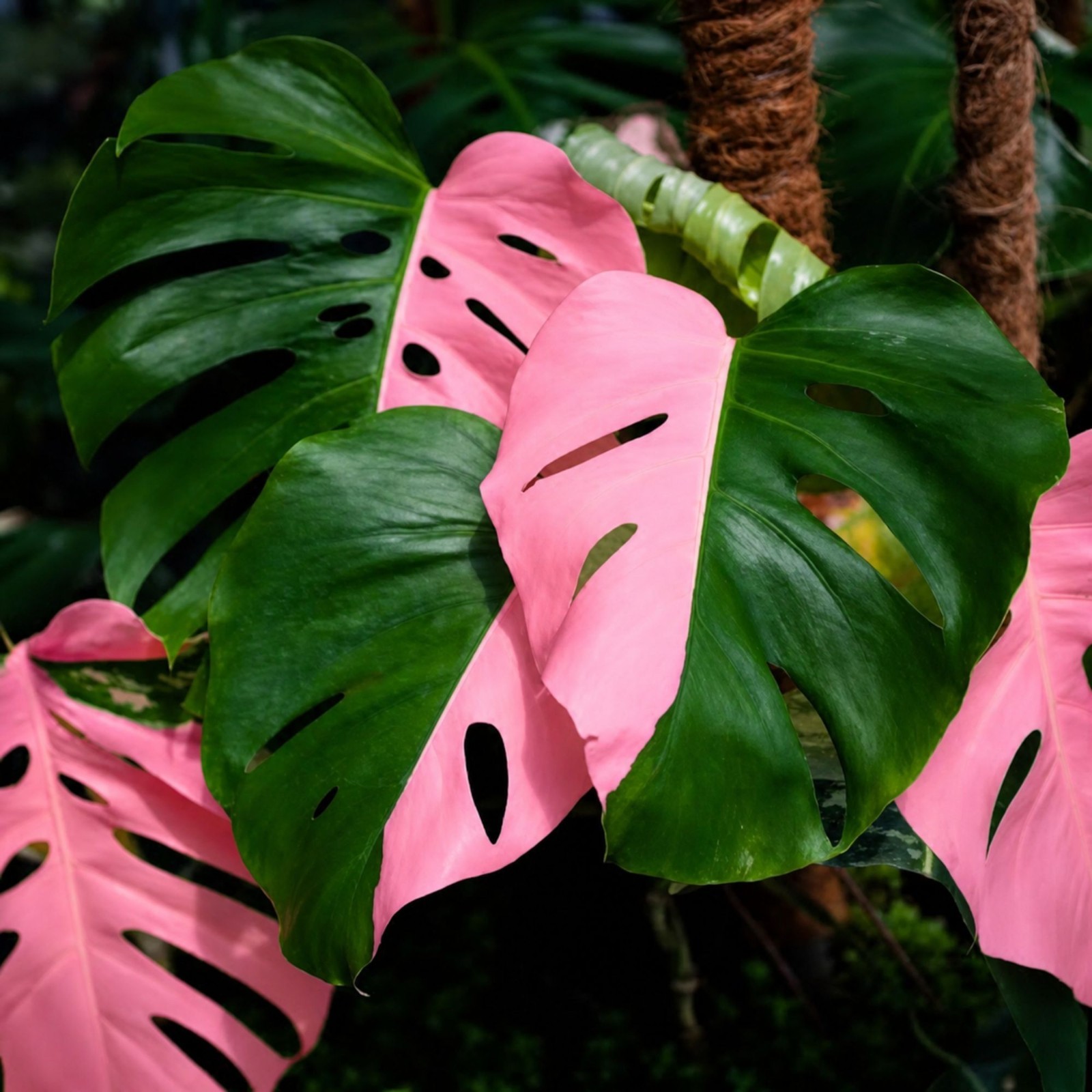 Monstera Pink Half Moon Rare Live Variegated Starter Plant Cuttings Houseplant gallery