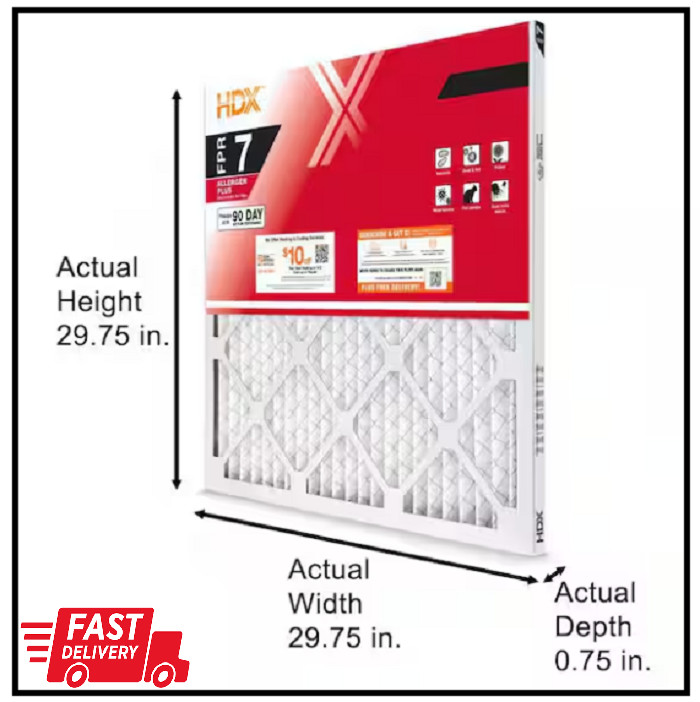 30x30x1 Allergen Plus Pleated Air Filter FPR 7, 1-Pack, Electrostatic Air Filter gallery