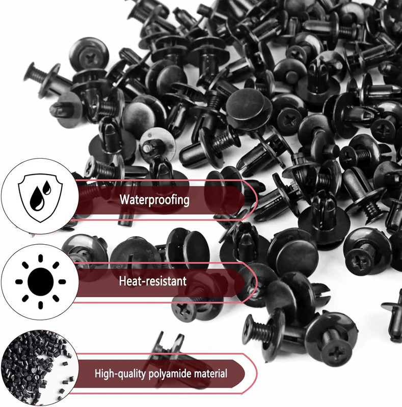 120Pcs Fender Liner Push-Type Retainer Clip Fastener Compatible with Hyundai Kia gallery