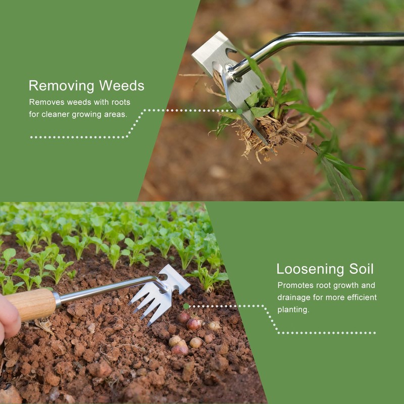 Orelex Weed Puller Tool, Pulling Weeding Garden Silver gallery