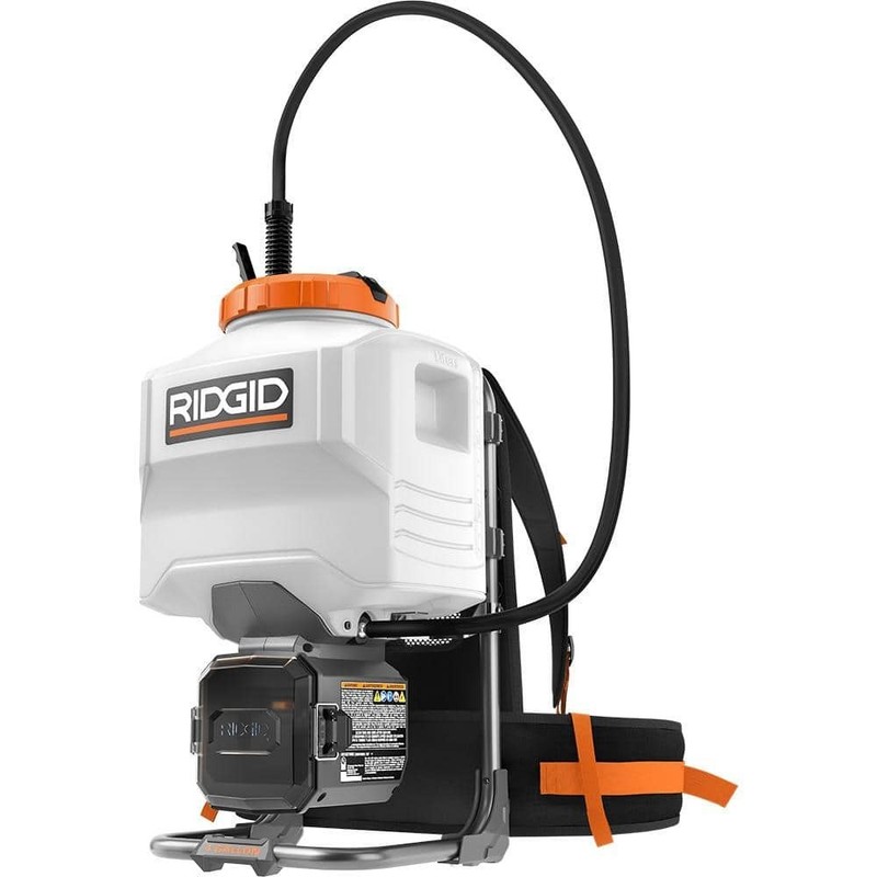 RIDGID Battery Powered 18V Backpack Sprayer 4 Gal Adjustable Flow Rate Tool Only gallery
