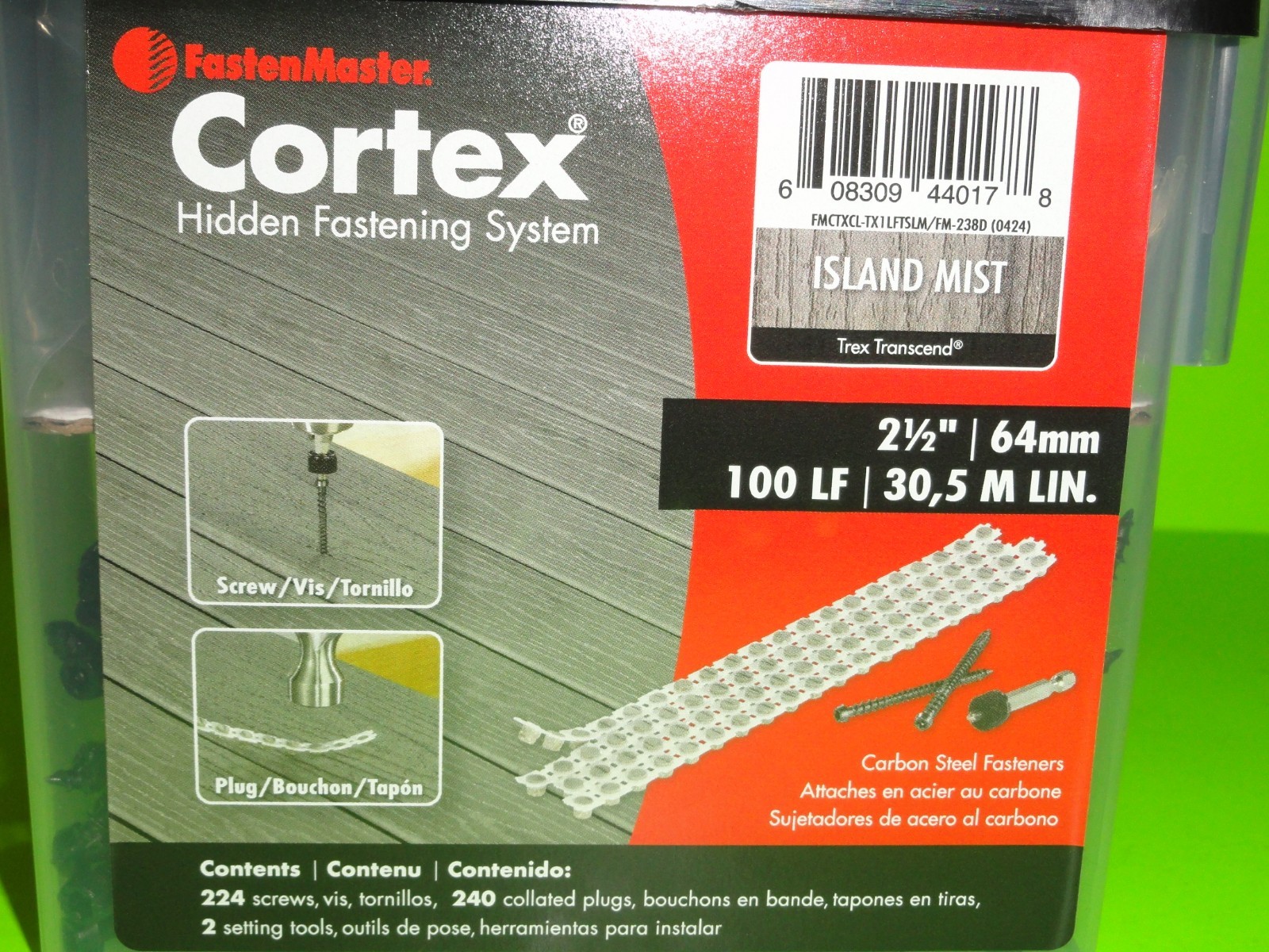 224ct FastenMaster Cortex 2-1/2" ISLAND MIST Torx Ttap Trex Hidden Deck Screws gallery