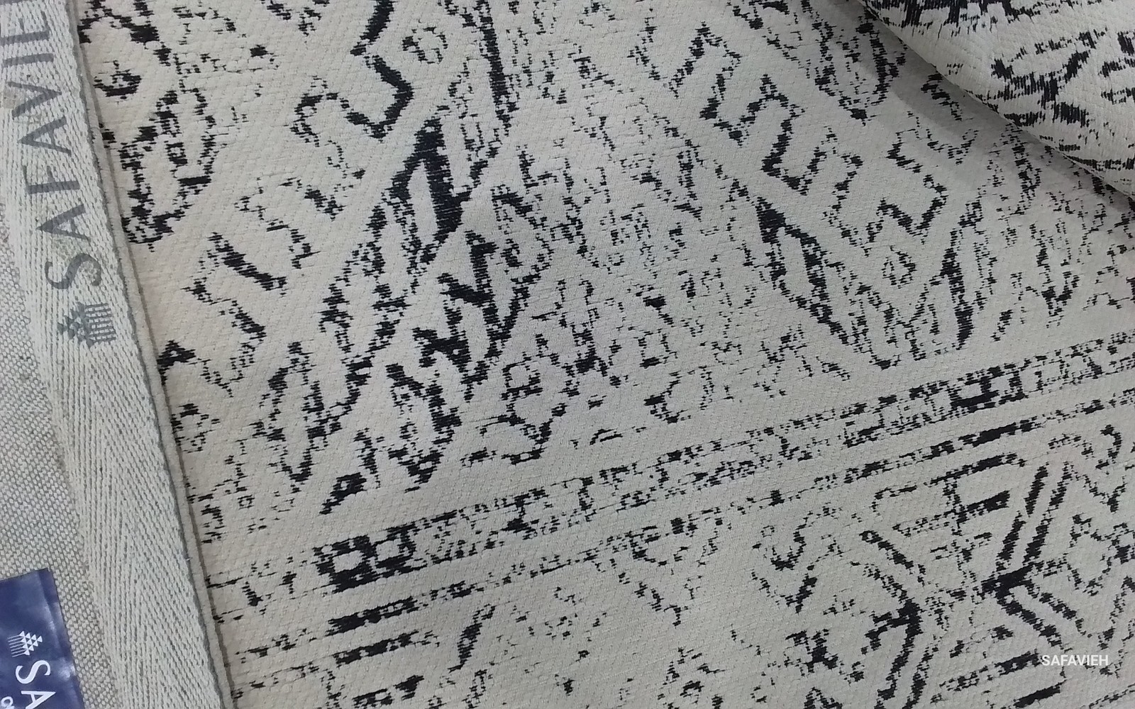 BEIGE / BLACK 8'-0" x 10'-0" Back Stain Rug, Reduced Price 1172795017 CLV126F-8 gallery