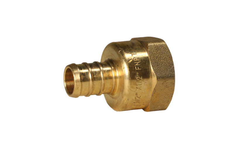 10 PC. 1/2" PEX X 1/2" FEMALE NPT THREADED ADAPTER BRASS CRIMP FITTING LEAD FREE gallery