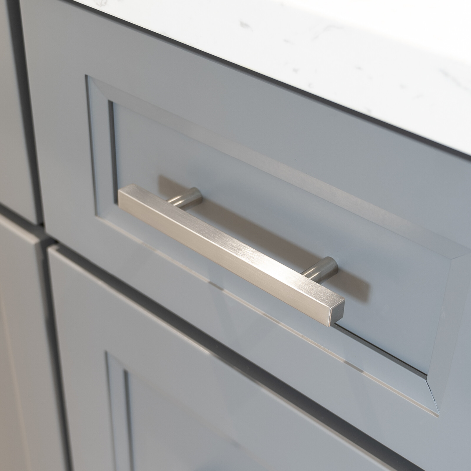 Brushed Nickel Modern Kitchen Cabinet Handles Drawers Pulls Knob Stainless Steel gallery