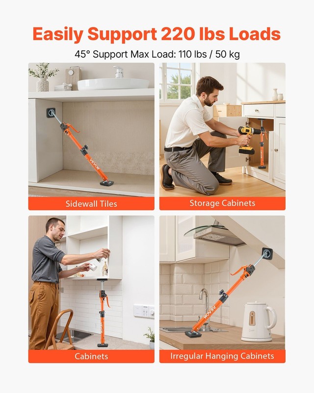 Versa支撑工具 220lb Capacity 18.9-29.5in Reach with No-Slip Surface gallery