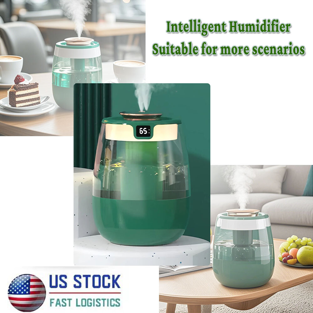 360° Ultrasonic 1.5L Humidifier - 280ml/h Heavy Fog,Digital Screen & AC Use gallery