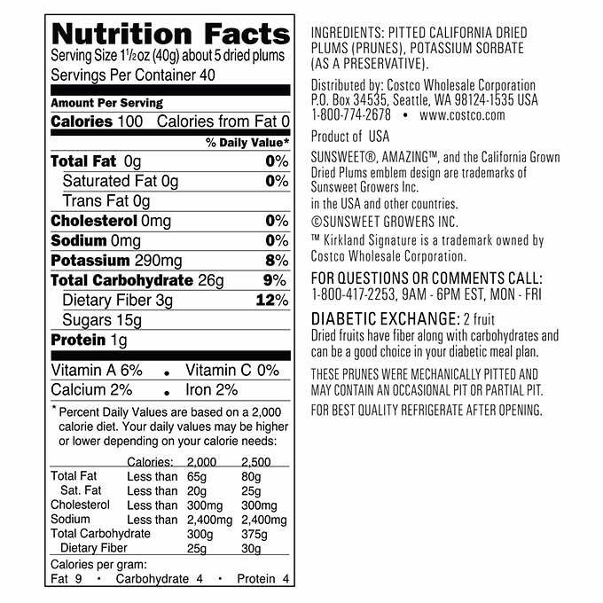 Kirkland Signature Whole Dried Plums Pitted Prunes - 3.5 lbs. Kosher Sunsweet 🔥 gallery