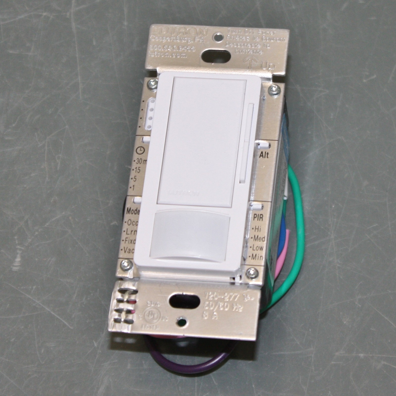 Lutron PIR Vacancy Sensor Switch MS-Z101-V-WH, White, 0-10V Dimmer, Photocell gallery