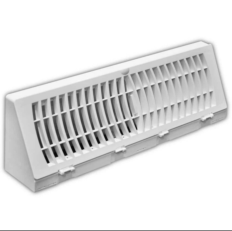 15 In. 3-Way Plastic Baseboard Diffuser Supply In White-E115SWP gallery