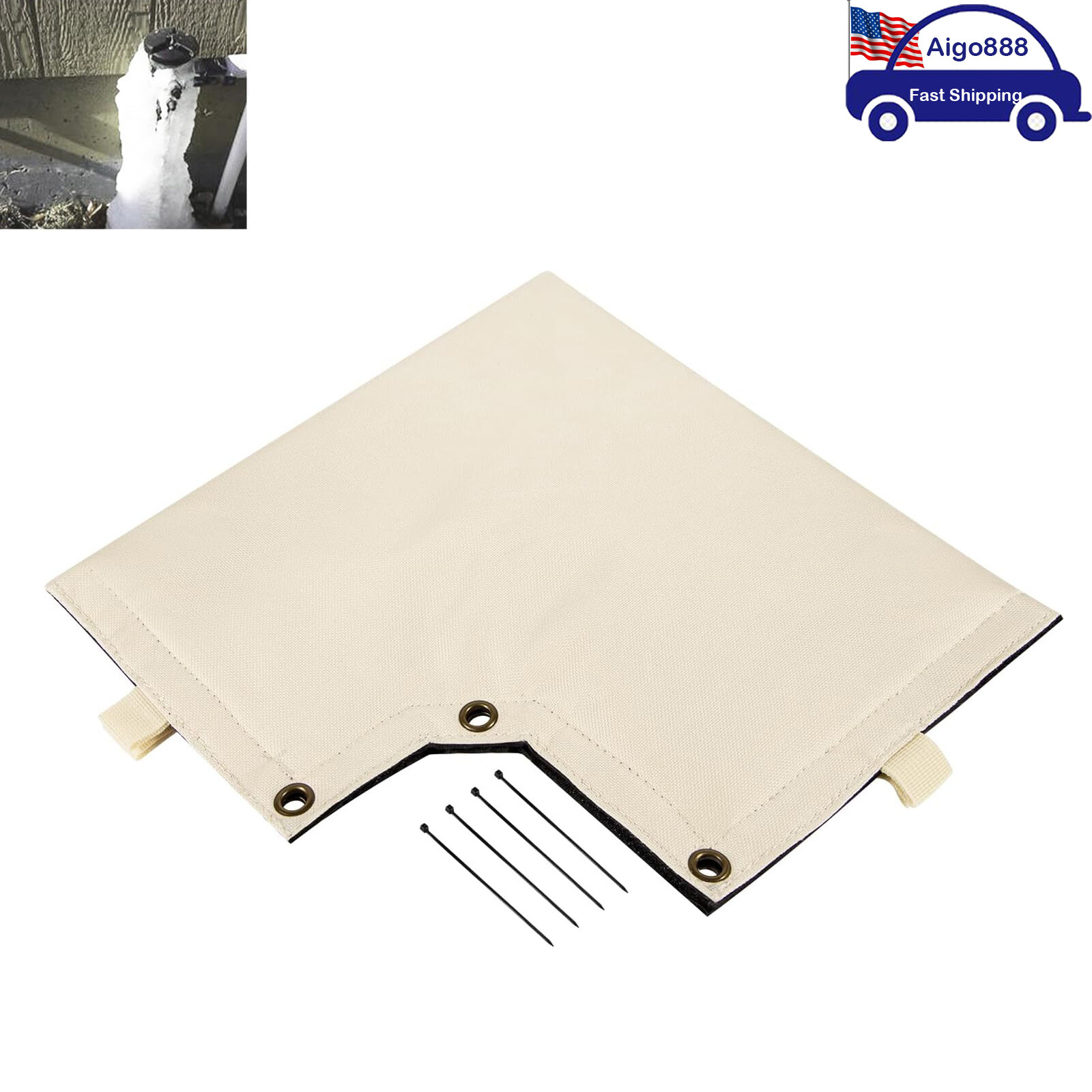 1pc Insulated Cover for Outdoor Backflow Preventer from Liquid,Sun-ray,Heat,Snow gallery