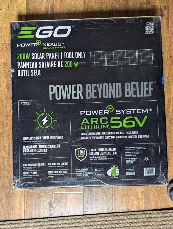 EGO Power+ SP2000 200W Solar Panel for PST3040, PST3041 and PST3042 3000W Nexus gallery