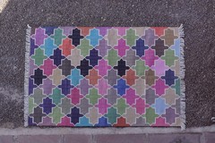 Rugmoda Cotton Multicolor Geometric Lattice 4×6 ft Area Rug for Living Room Rug