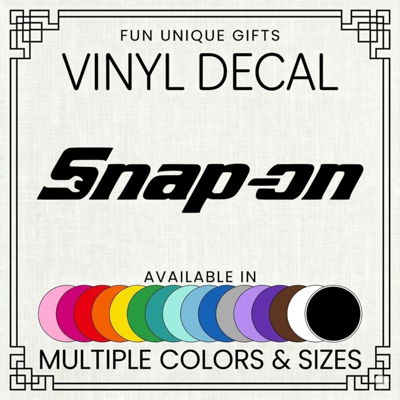 Snap On Vinyl Decal Sticker -Multiple Colors & Sizes- SHIPS FREE! gallery