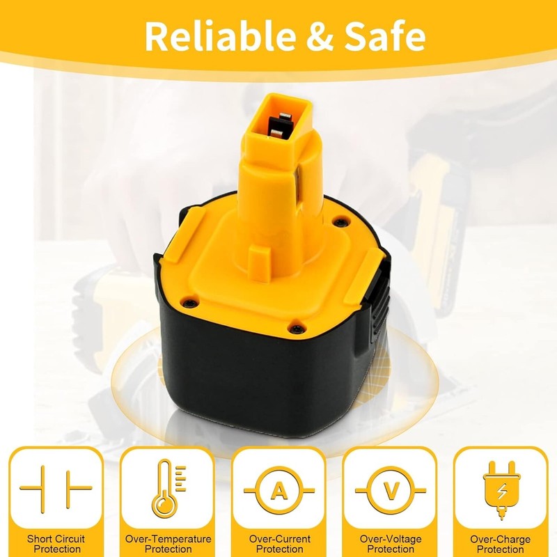 2/4PACK 9.6V Replacement for Dewalt 9.6 Volt Battery DW9062 DW9061 DE9036 DE9062 gallery