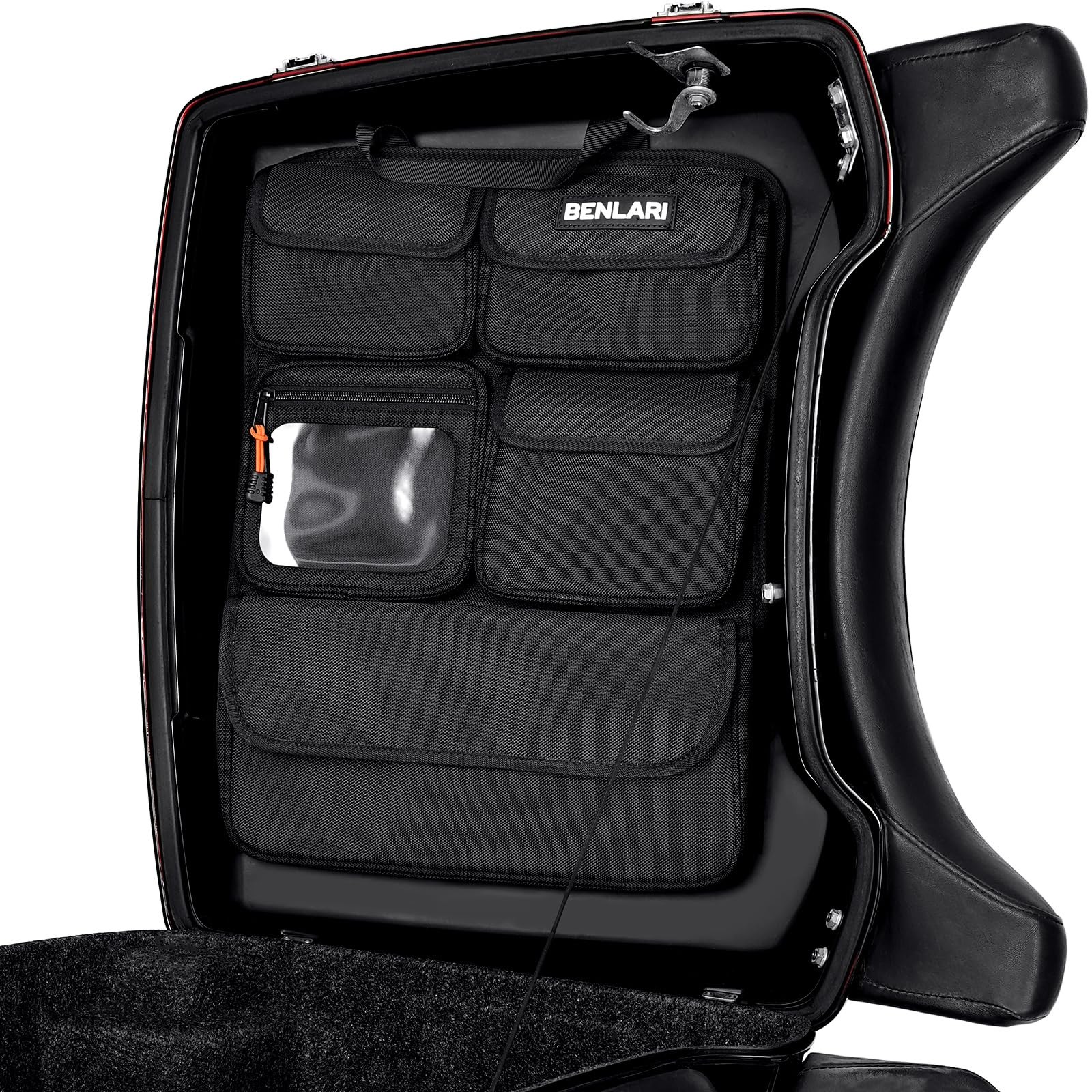 Tour Pack Lid Organizer Motorcycle Universal Storage Liner Bag Clear Pocket W... gallery