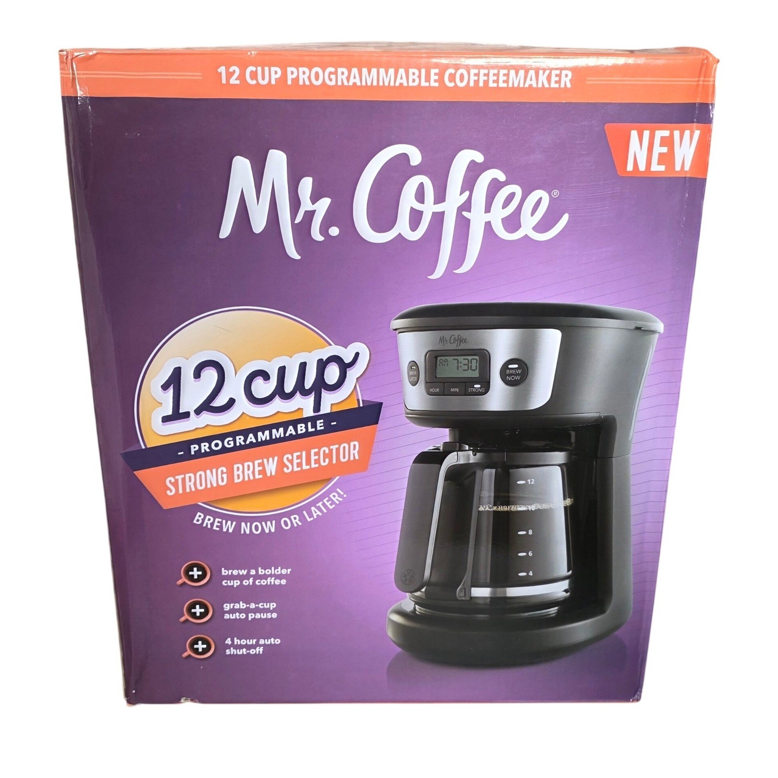 Mr. Coffee 12 Cup Programmable Coffeemaker Strong Brew BVMC-MSX23 Black Open Box gallery