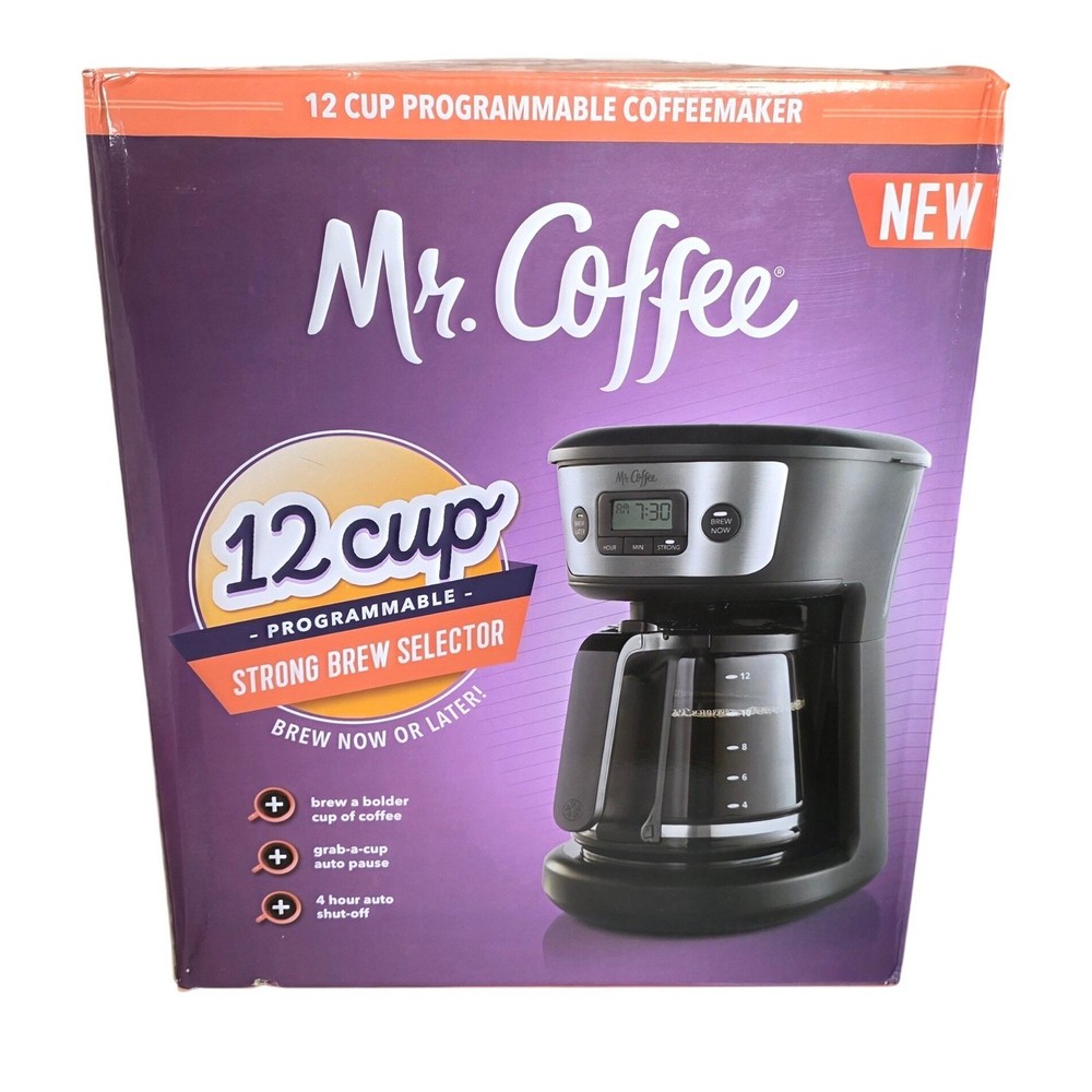 Mr. Coffee 12 Cup Programmable Coffeemaker Strong Brew BVMC-MSX23 Black Open Box