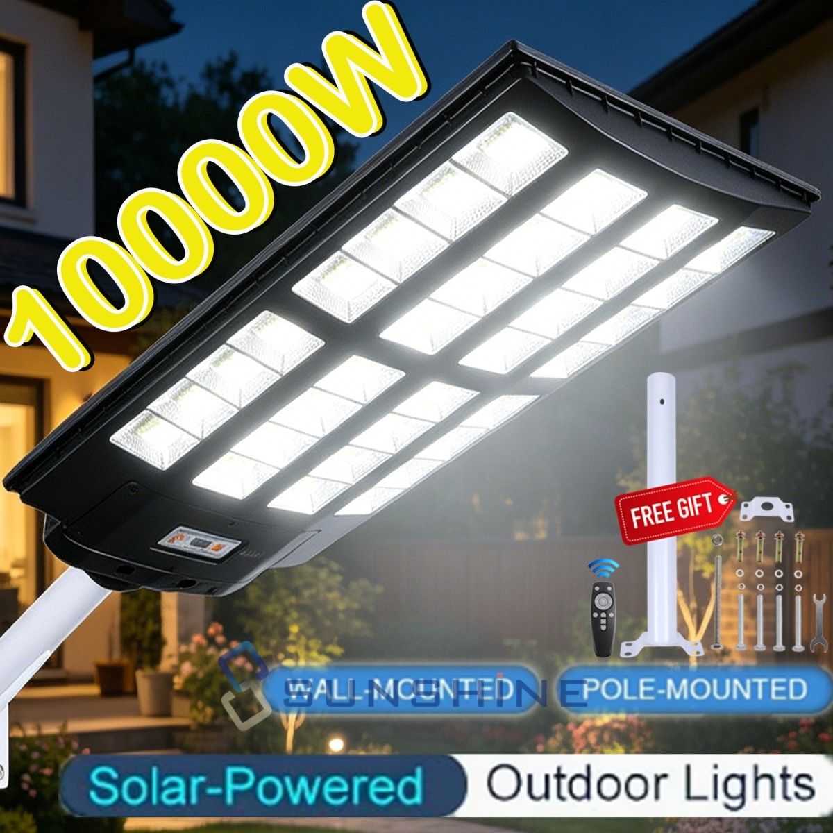 Solar Light Outdoor Dusk To Dawn Commercial Large High Powered Solar Street Lamp gallery