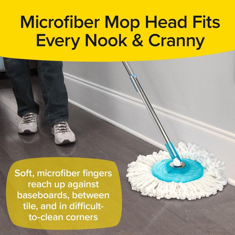 Hurricane Spin Mop Home Cleaning System by BulbHead, Floor Mop with Bucket gallery