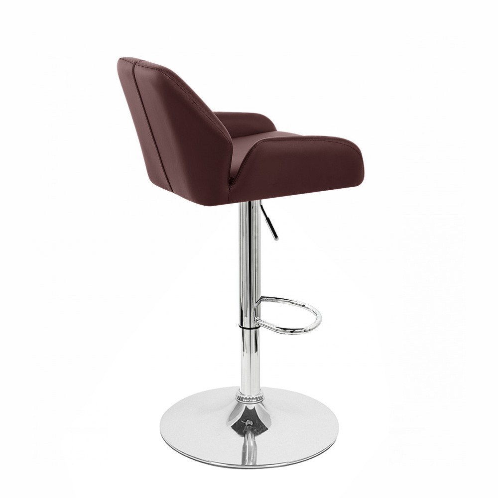 NEW! MODERN LEATHER BAR STOOL ADJUSTABLE - ADJUSTING HEIGHT BARSTOOL CHAIR-TESLA gallery