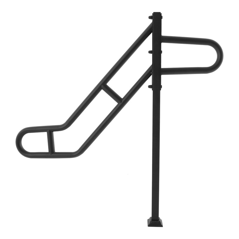 Single Post Handrail Floor Mount 1-3 Steps Stair Railing For Porch Balcony Patio gallery
