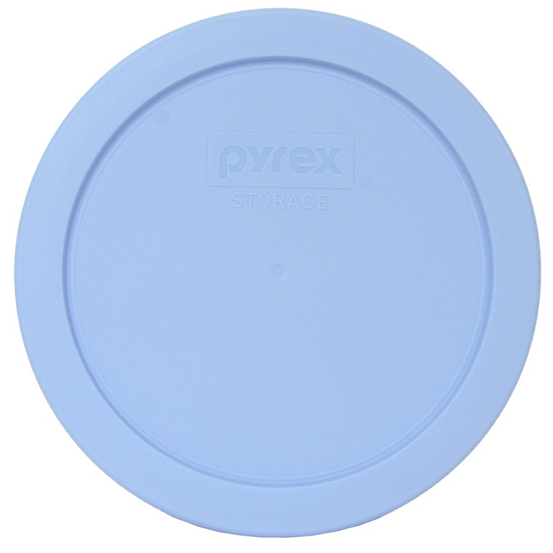 Pyrex (2) 7202-PC White Lids, (3) 7200-PC Cadet Blue Lids, (2) 7201-PC Blue Cor gallery
