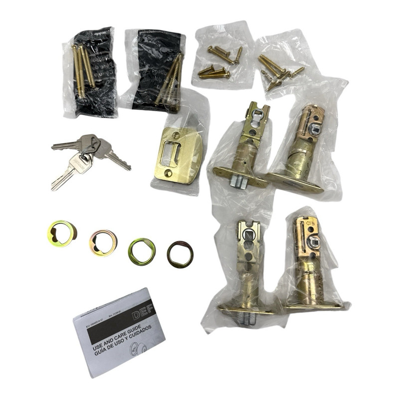 Defiant Brandywine 2 Deadbolt 2 Keyed Entry Knob Brass 1008974358 (OB) gallery