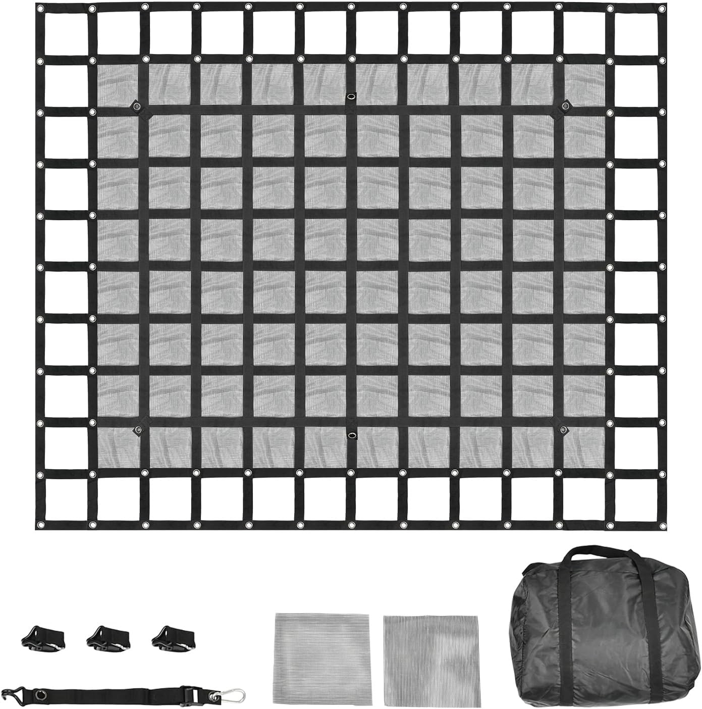 6.75' X 8' FT Heavy Duty Cargo Net with Hook Capacity 1500LBS (81" X 96") for Tr gallery