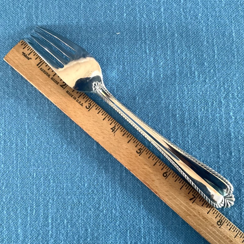 Hampton Silversmiths RENEE 3 Dinner Forks 8” Glossy Rope Edge Great Condition gallery