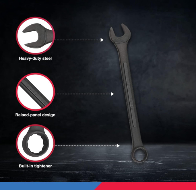 Neiko Jumbo Combination Wrench Set,16 Piece,MM,6-32 mm,Raised Panel Construction gallery