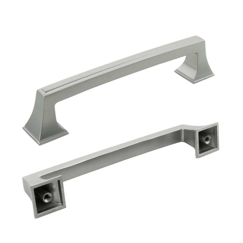 Solid Brushed Nickel Square Cabinet Pulls Knobs Handles Kitchen Bathroom Drawers gallery